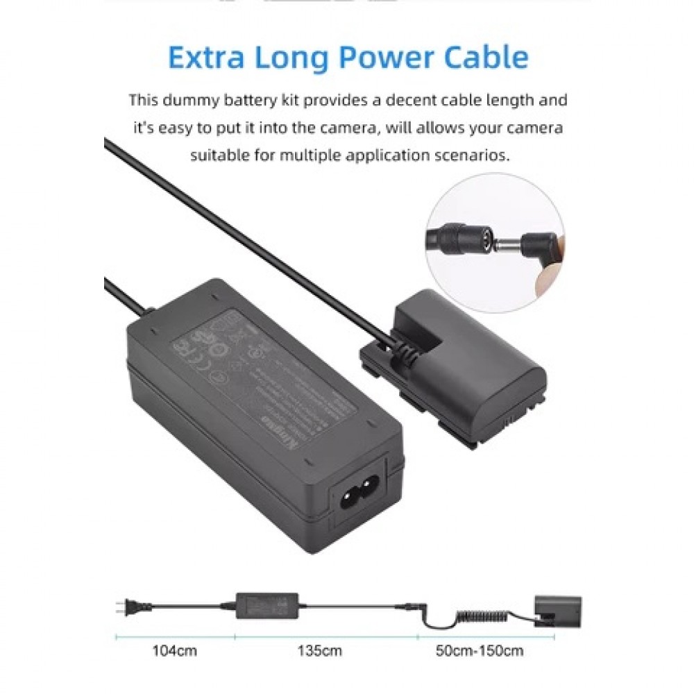 KingMa Dummy Battery Kit With AC Power Supply Adapter for Canon LP-E6 / LP-E17 / LP-E12 KingMa Dummy Battery Kit With AC Power Supply Adapter for Canon LP-E6 / LP-E17 / LP-E12