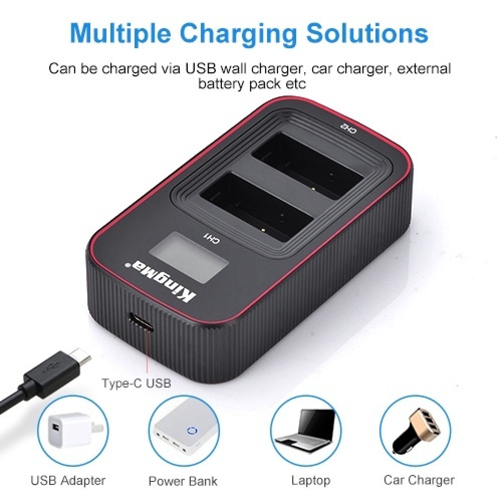 KingMa LP-E17 Battery / LCD Dual Charger Kit 1040mAh Canon E17 LPE17 for RP R8 R50 750D 800D 850D R50 R100 R10 KingMa LP-E17 Battery / LCD Dual Charger Kit 1040mAh Canon E17 LPE17 for RP R8 R50 750D 800D 850D R50 R100 R10