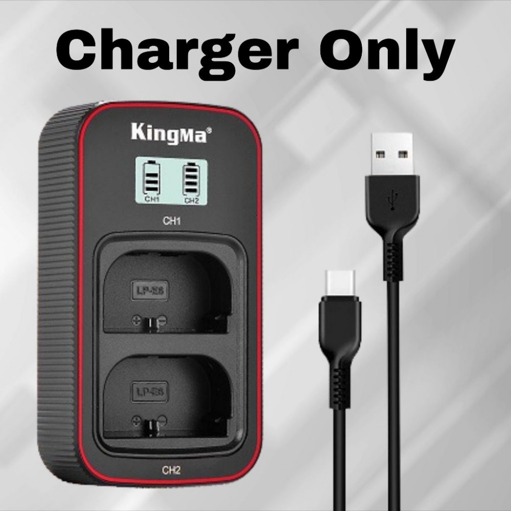 KingMa LP-E6NH 2400mAh Battery with FREE Battery Case / LCD Dual Charger Kit for Canon EOS KingMa LP-E6NH 2400mAh Battery with FREE Battery Case / LCD Dual Charger Kit for Canon EOS