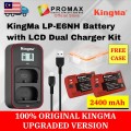KingMa LP-E6NH 2400mAh Battery with FREE Battery Case / LCD Dual Charger Kit for Canon EOS KingMa LP-E6NH 2400mAh Battery with FREE Battery Case / LCD Dual Charger Kit for Canon EOS