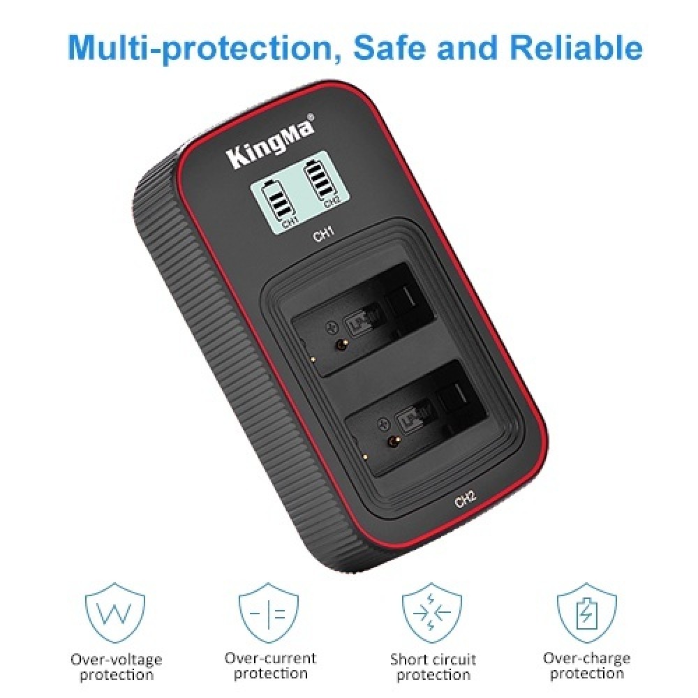 KingMa LP-E8 LCD Dual Charger Kit 1040mAh For Canon 550D, 600D, 650D, 700D KingMa LP-E8 LCD Dual Charger Kit 1040mAh For Canon 550D, 600D, 650D, 700D