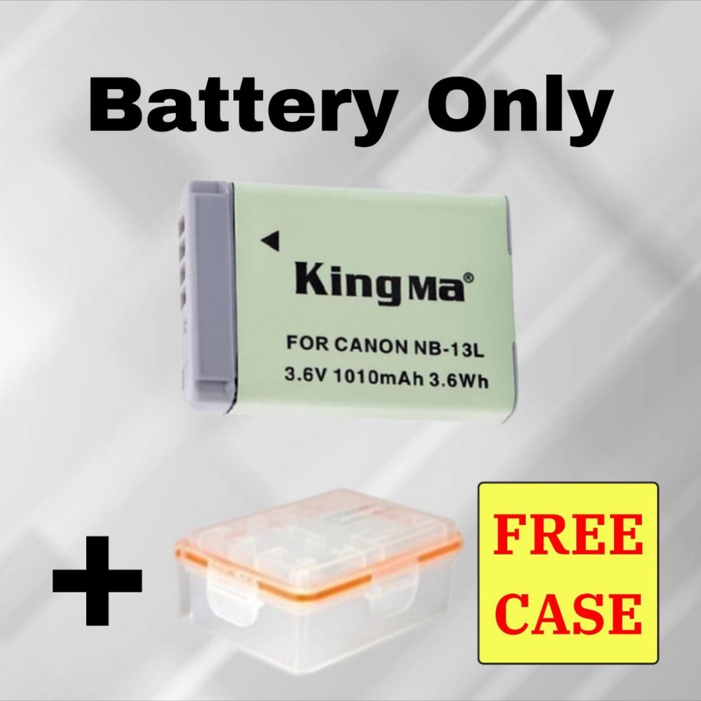 KingMa NB-13L 1010 mAh Battery with FREE battery case / LCD Dual Charger Kit for Canon KingMa NB-13L 1010 mAh Battery with FREE battery case / LCD Dual Charger Kit for Canon