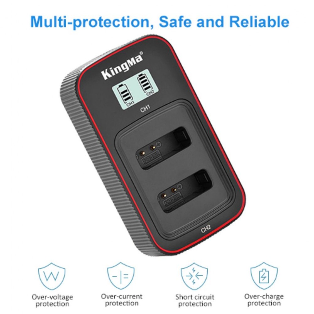 KingMa NB-13L 1010 mAh Battery with FREE battery case / LCD Dual Charger Kit for Canon KingMa NB-13L 1010 mAh Battery with FREE battery case / LCD Dual Charger Kit for Canon