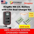 KingMa NB-13L 1010 mAh Battery with FREE battery case / LCD Dual Charger Kit for Canon KingMa NB-13L 1010 mAh Battery with FREE battery case / LCD Dual Charger Kit for Canon