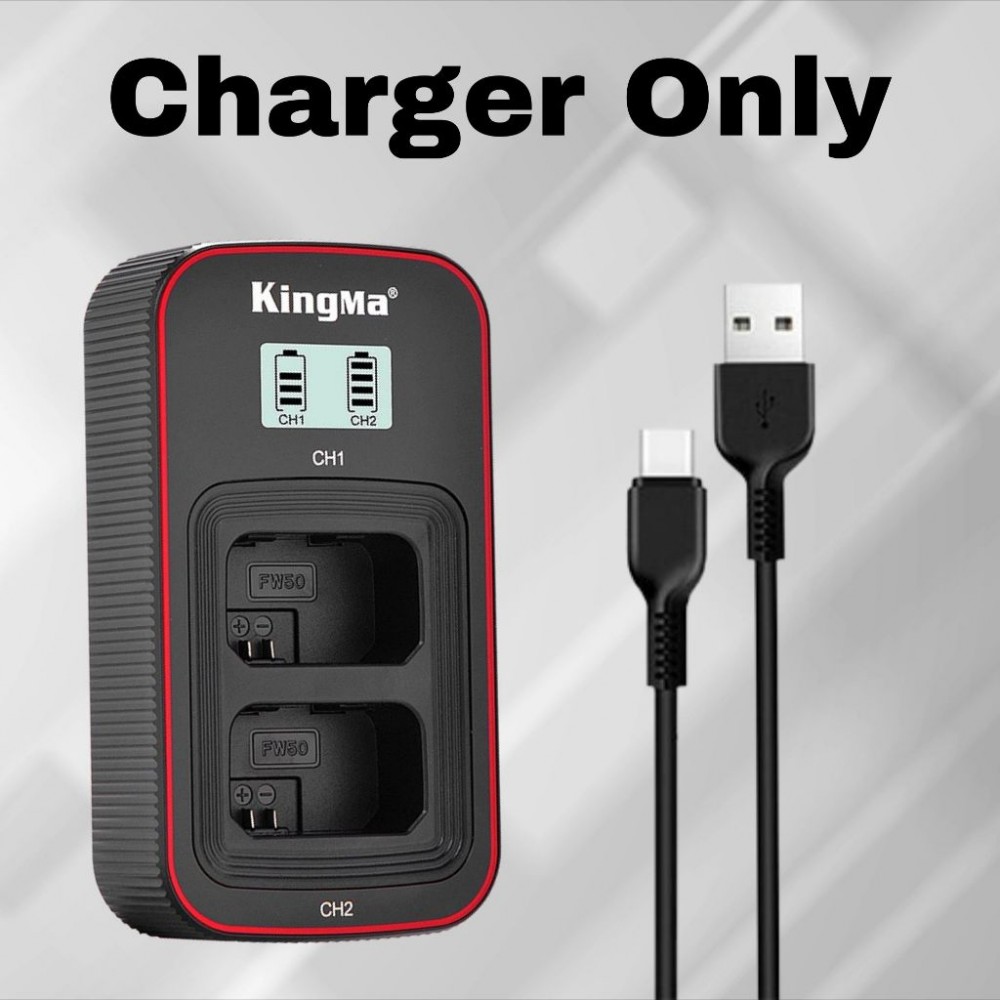 KingMa NP-FW50 1080 mAh Battery with FREE battery case / LCD Dual Charger Kit for Sony KingMa NP-FW50 1080 mAh Battery with FREE battery case / LCD Dual Charger Kit for Sony