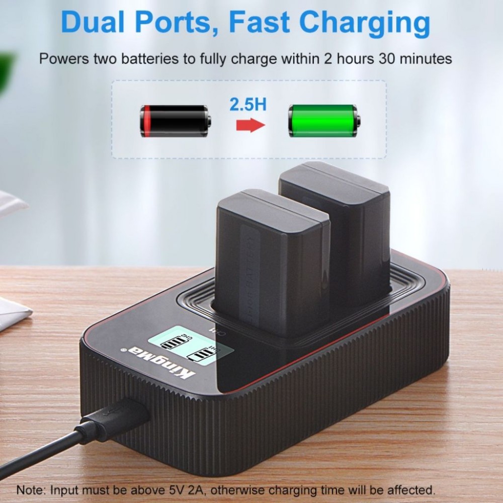 KingMa NP-FW50 1080 mAh Battery with FREE battery case / LCD Dual Charger Kit for Sony KingMa NP-FW50 1080 mAh Battery with FREE battery case / LCD Dual Charger Kit for Sony