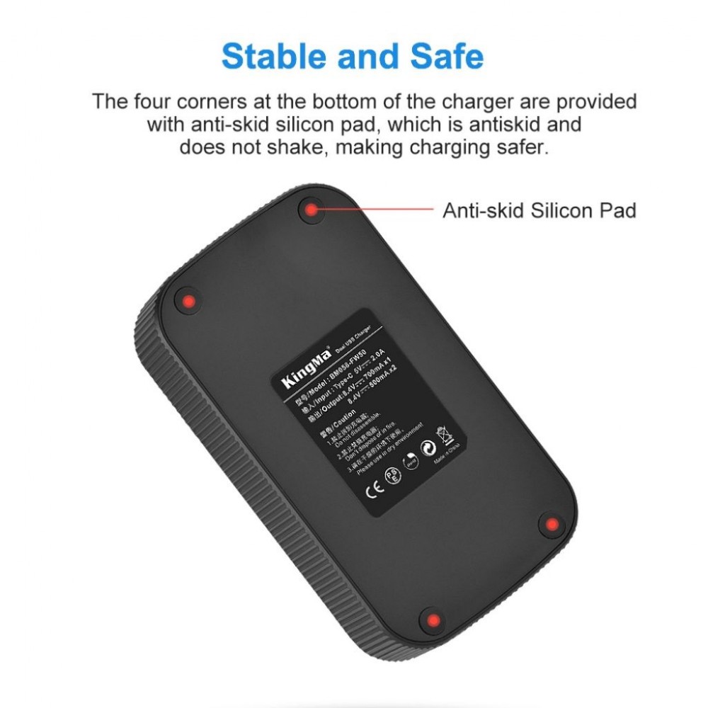 KingMa NP-FW50 1080 mAh Battery with FREE battery case / LCD Dual Charger Kit for Sony KingMa NP-FW50 1080 mAh Battery with FREE battery case / LCD Dual Charger Kit for Sony