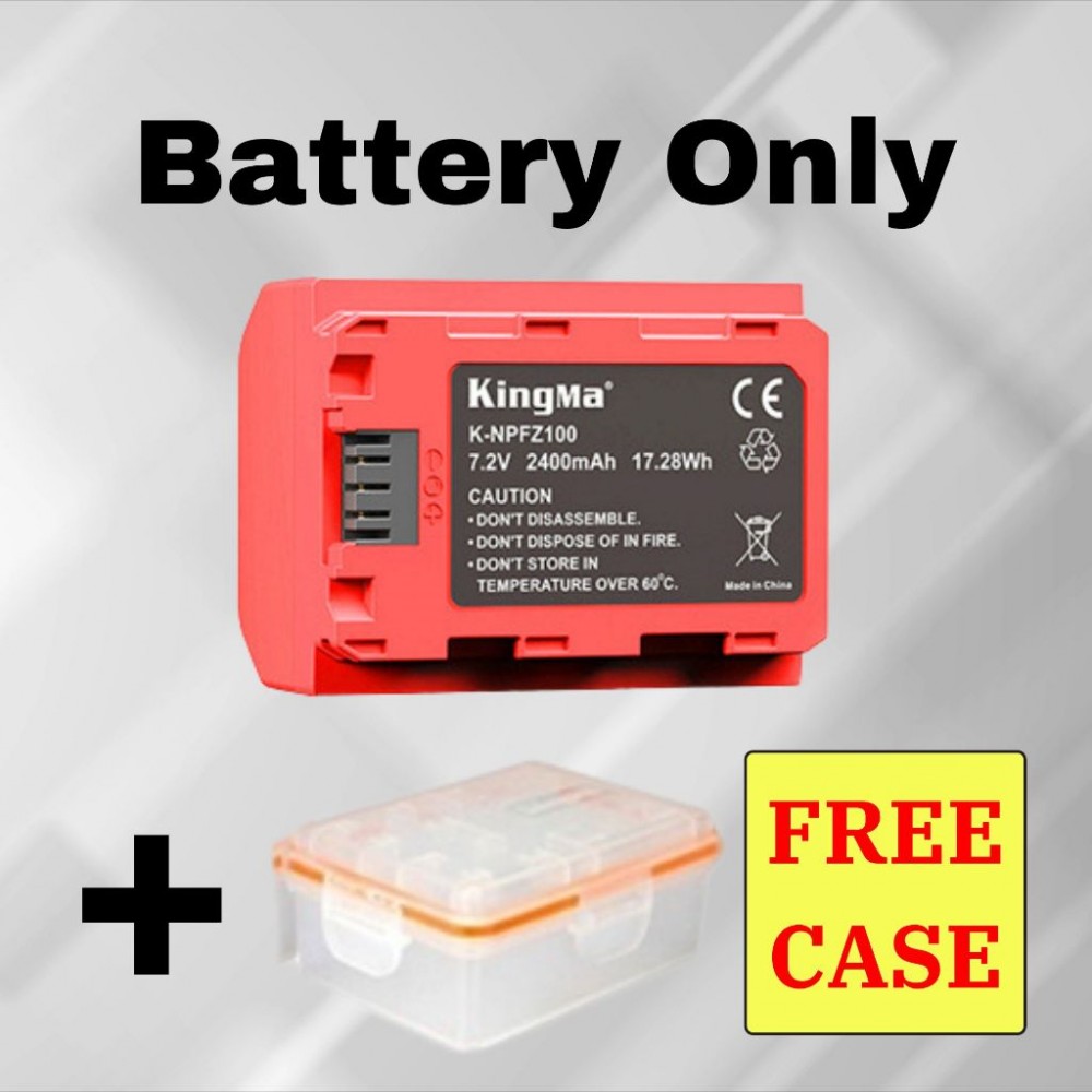 KingMa NP-FZ100 2400mAh Battery with FREE Battery Case / LCD Dual Charger Kit for Sony KingMa NP-FZ100 2400mAh Battery with FREE Battery Case / LCD Dual Charger Kit for Sony
