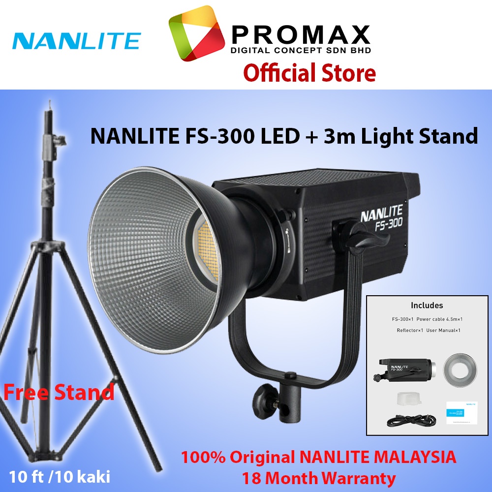 Nanlite FS-300 AC LED Studio Light Daylight Photography Video Nanlite FS-300 AC LED Studio Light Daylight Photography Video