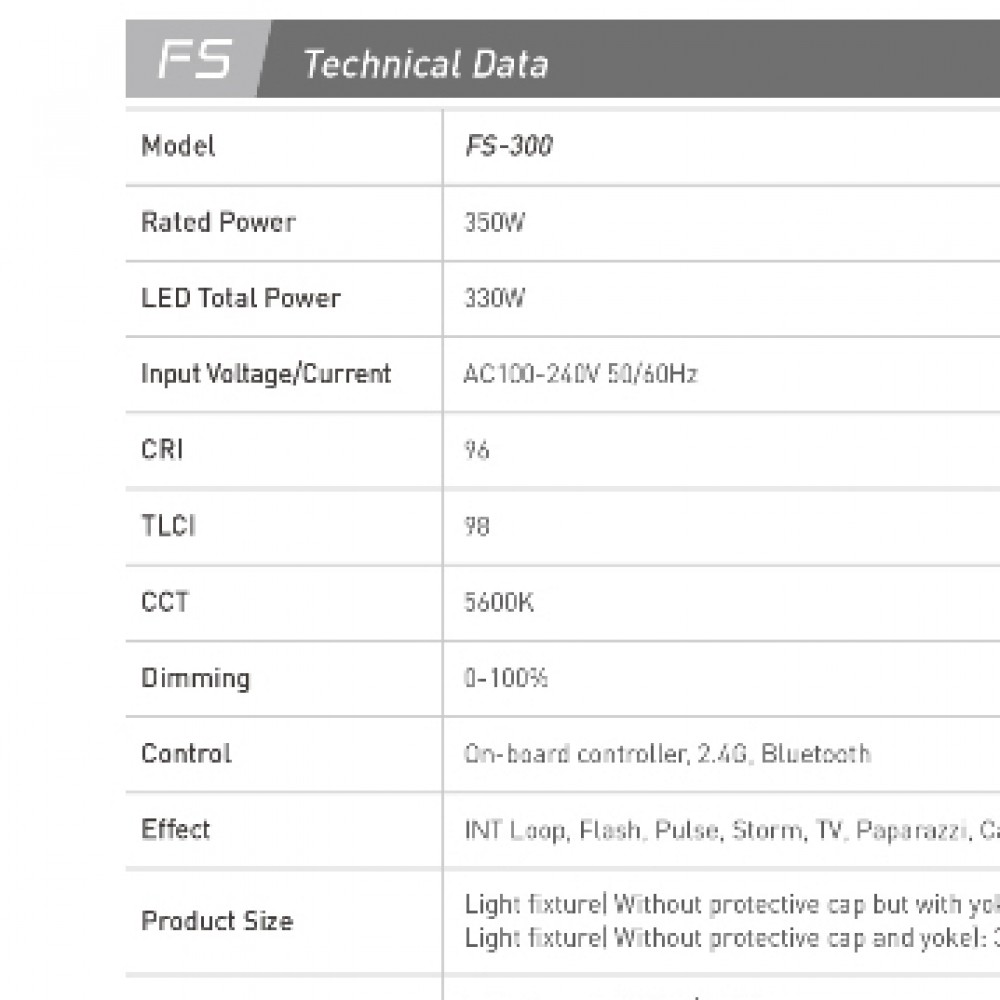 Nanlite FS-300 AC LED Studio Light Daylight Photography Video Nanlite FS-300 AC LED Studio Light Daylight Photography Video