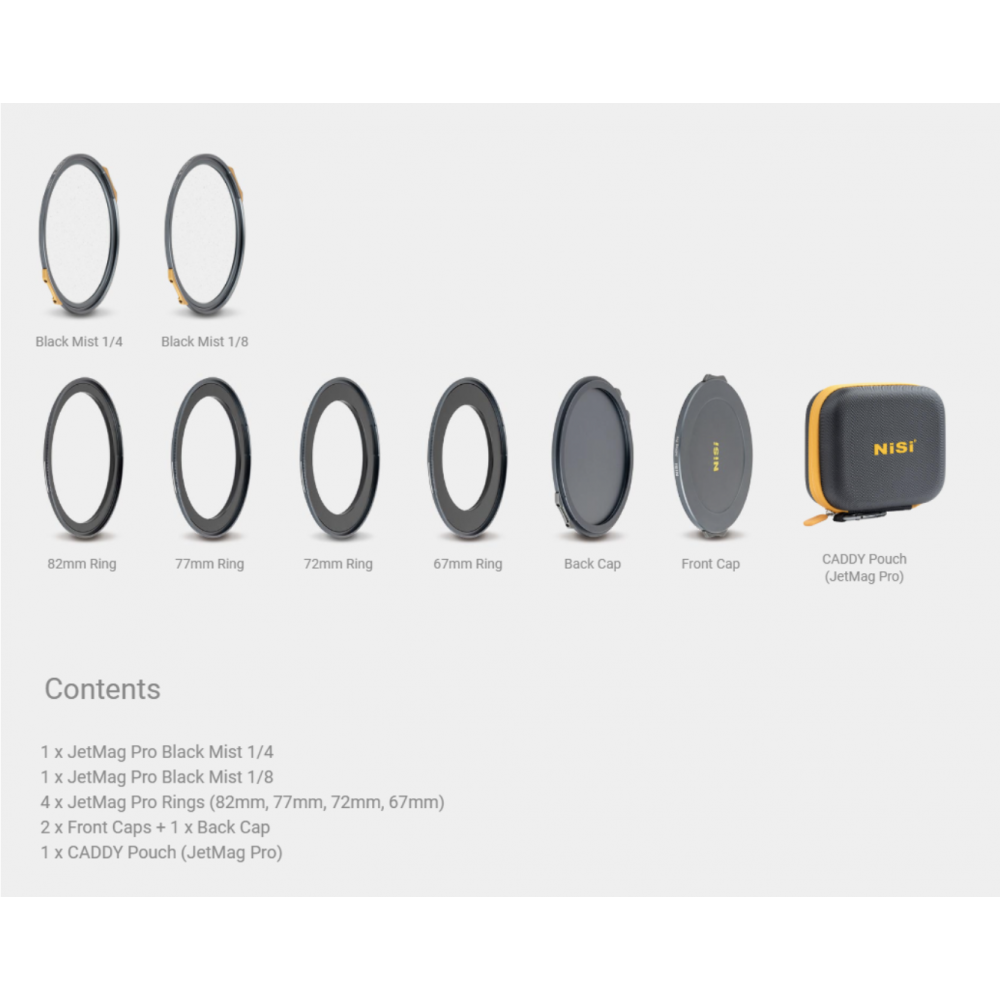 NiSi JetMag Pro Black Mist Kit 82MAG Magnetic Filter Kit NiSi JetMag Pro Black Mist Kit 82MAG Magnetic Filter Kit