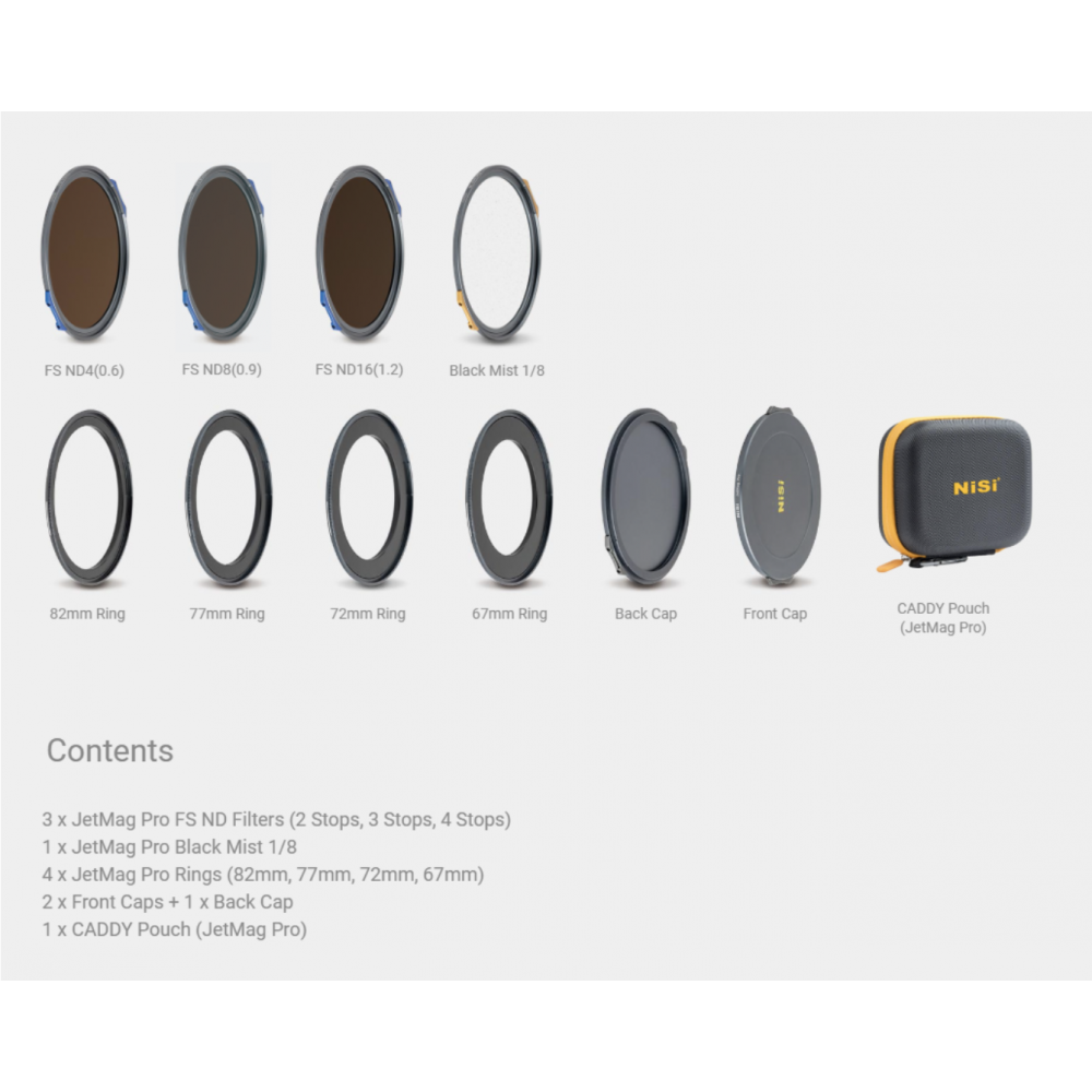 NiSi JetMag Pro Filmmaker Kit 82MAG Magnetic Filter Kit NiSi JetMag Pro Filmmaker Kit 82MAG Magnetic Filter Kit