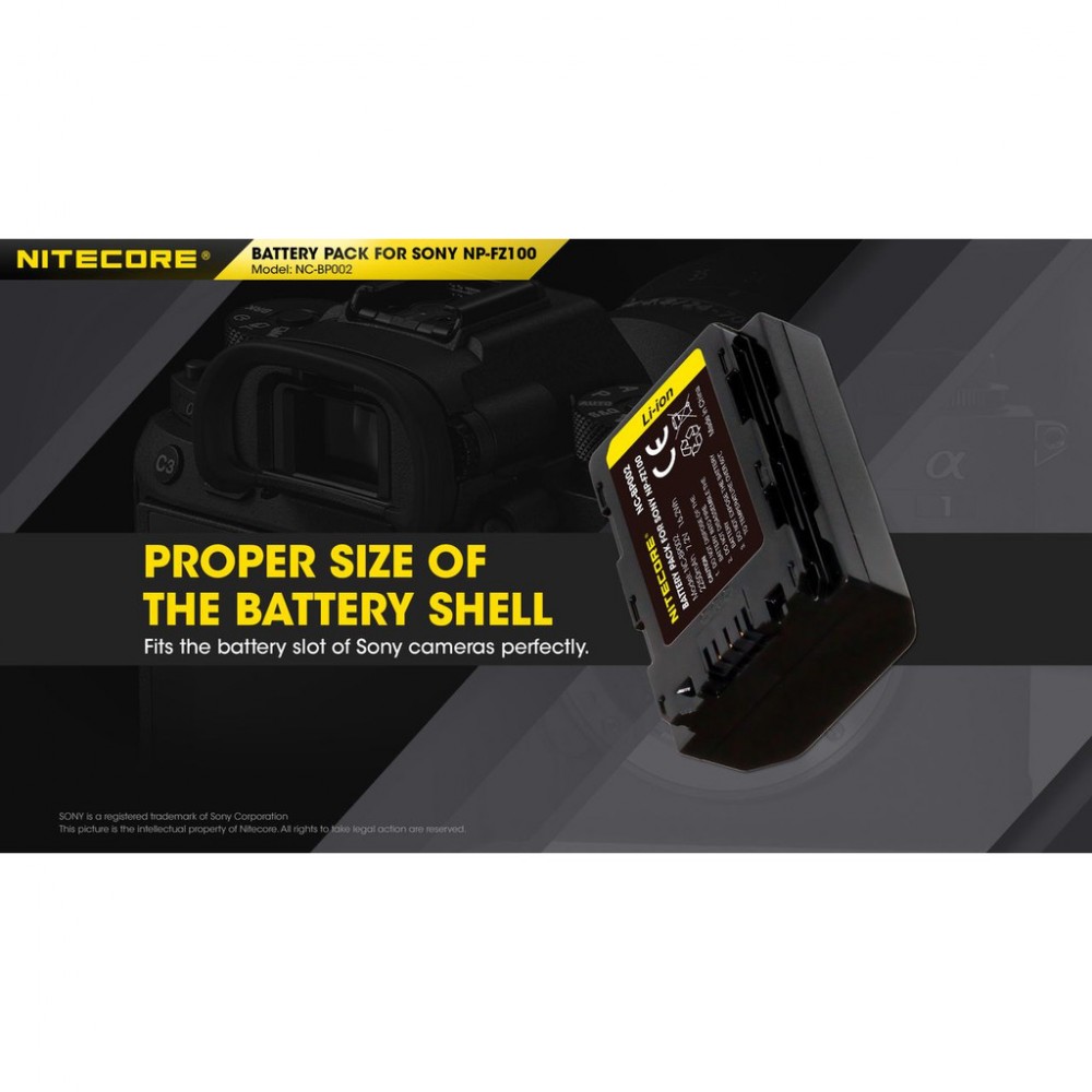 NITECORE UFZ100 USB-C Rechargeable Li-ion Battery NP-FZ100 for Sony α7 III α7R III α7R Ⅳ α7S III α9 α9 II NITECORE UFZ100 USB-C Rechargeable Li-ion Battery NP-FZ100 for Sony α7 III α7R III α7R Ⅳ α7S III α9 α9 II