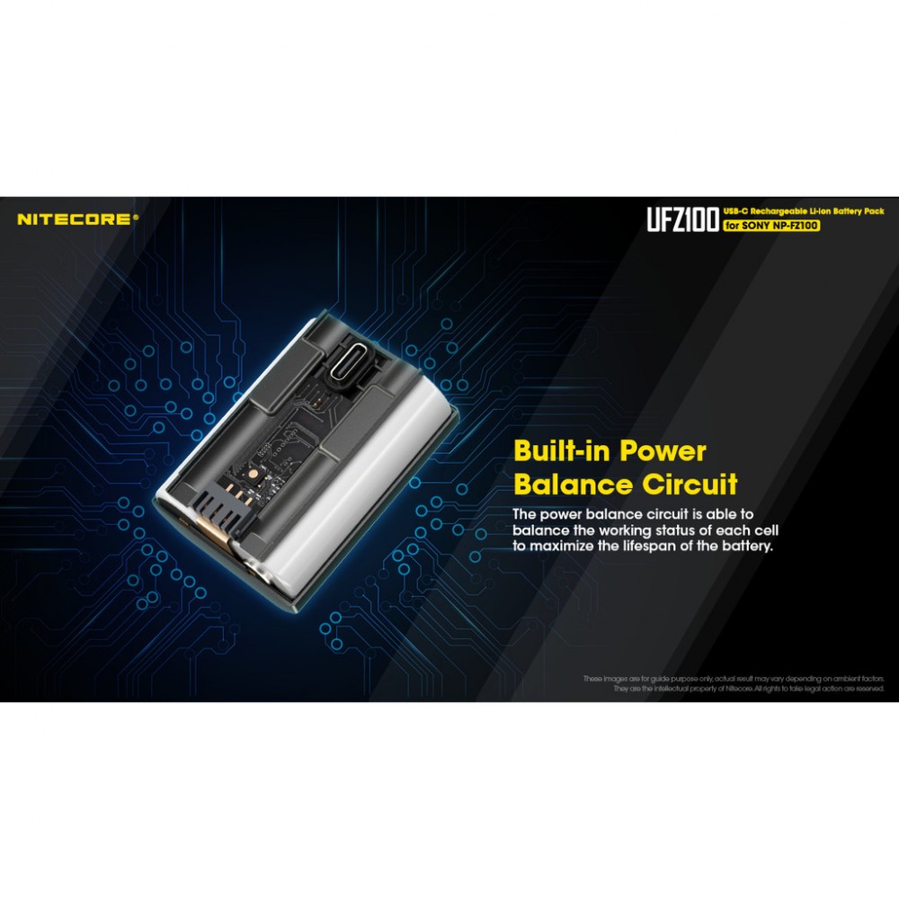 NITECORE UFZ100 USB-C Rechargeable Li-ion Battery NP-FZ100 for Sony α7 III α7R III α7R Ⅳ α7S III α9 α9 II NITECORE UFZ100 USB-C Rechargeable Li-ion Battery NP-FZ100 for Sony α7 III α7R III α7R Ⅳ α7S III α9 α9 II