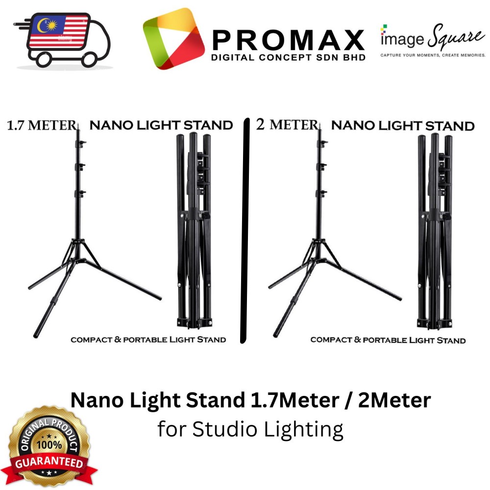 Nano Light Stand 1.7Meter / 2Meter for Studio Lighting Nano Light Stand 1.7Meter / 2Meter for Studio Lighting