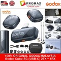 Godox Cube-SC Black/White 2-Person Wireless Microphone System with USB-C Connector for Mobile Devices (2.4 GHz). Godox Cube-SC Black/White 2-Person Wireless Microphone System with USB-C Connector for Mobile Devices (2.4 GHz).