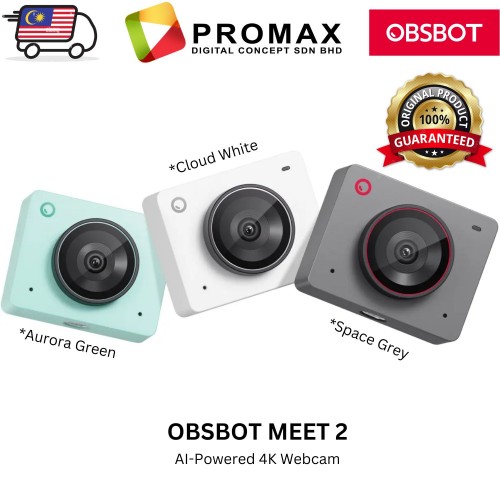 OBSBOT MEET 2 AI-Powered 4K Webcam - Mini in Size, Mighty in Sight