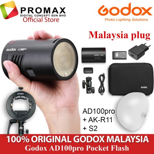 GODOX AD100 PRO POCKET FLASH / OUTDOOR STROBE TTL- GODOX MALAYSIA