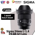 Original Sigma 24mm f1.4 DG DN Art Lens for Sony E mount 100% Original Sigma Malaysia Original Sigma 24mm f1.4 DG DN Art Lens for Sony E mount 100% Original Sigma Malaysia
