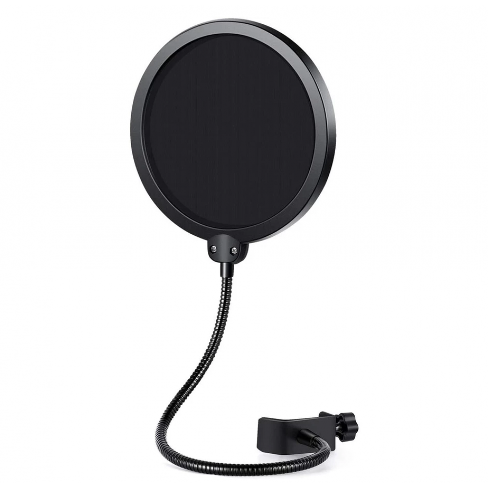 ProMax Pop Filter For Microphone Dual Layered Wind Pop Screen With Flexible 360° Gooseneck Clip ProMax Pop Filter For Microphone Dual Layered Wind Pop Screen With Flexible 360° Gooseneck Clip
