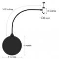 ProMax Pop Filter For Microphone Dual Layered Wind Pop Screen With Flexible 360° Gooseneck Clip ProMax Pop Filter For Microphone Dual Layered Wind Pop Screen With Flexible 360° Gooseneck Clip