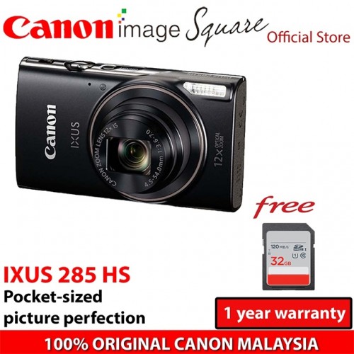 CANON IXUS 285 HS Pocket-sized picture perfection With 32GB SD Card (Original Canon Warranty) Ixus 285hs