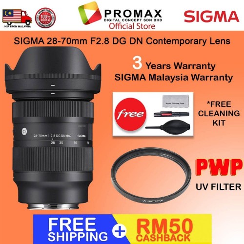 Sigma 28-70mm f2.8 DG DN Contemporary Lens for Sony F/2.8 E 100% Original Malaysia