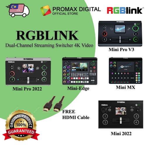 RGBLINK Mini pro V3 / Mini-Edge / Mini Pro 2022 / Mini 2022 / Mini-MX Dual-Channel Streaming Switcher 4K Video