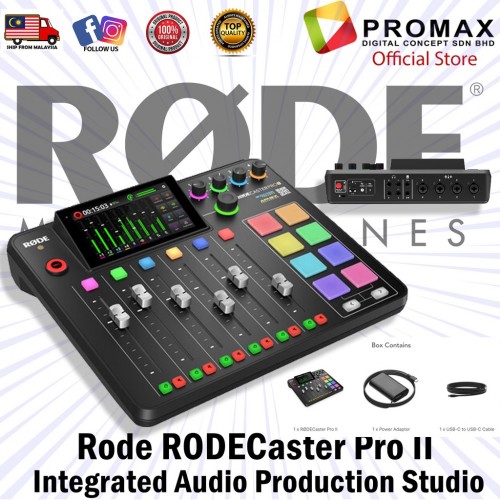 Rode RODECaster Pro II Integrated Audio Production Studio