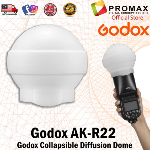 GODOX AK-R22 Collapsible Diffusion Dome For AD100 AD200 pro V1 100% Original GODOX Malaysia