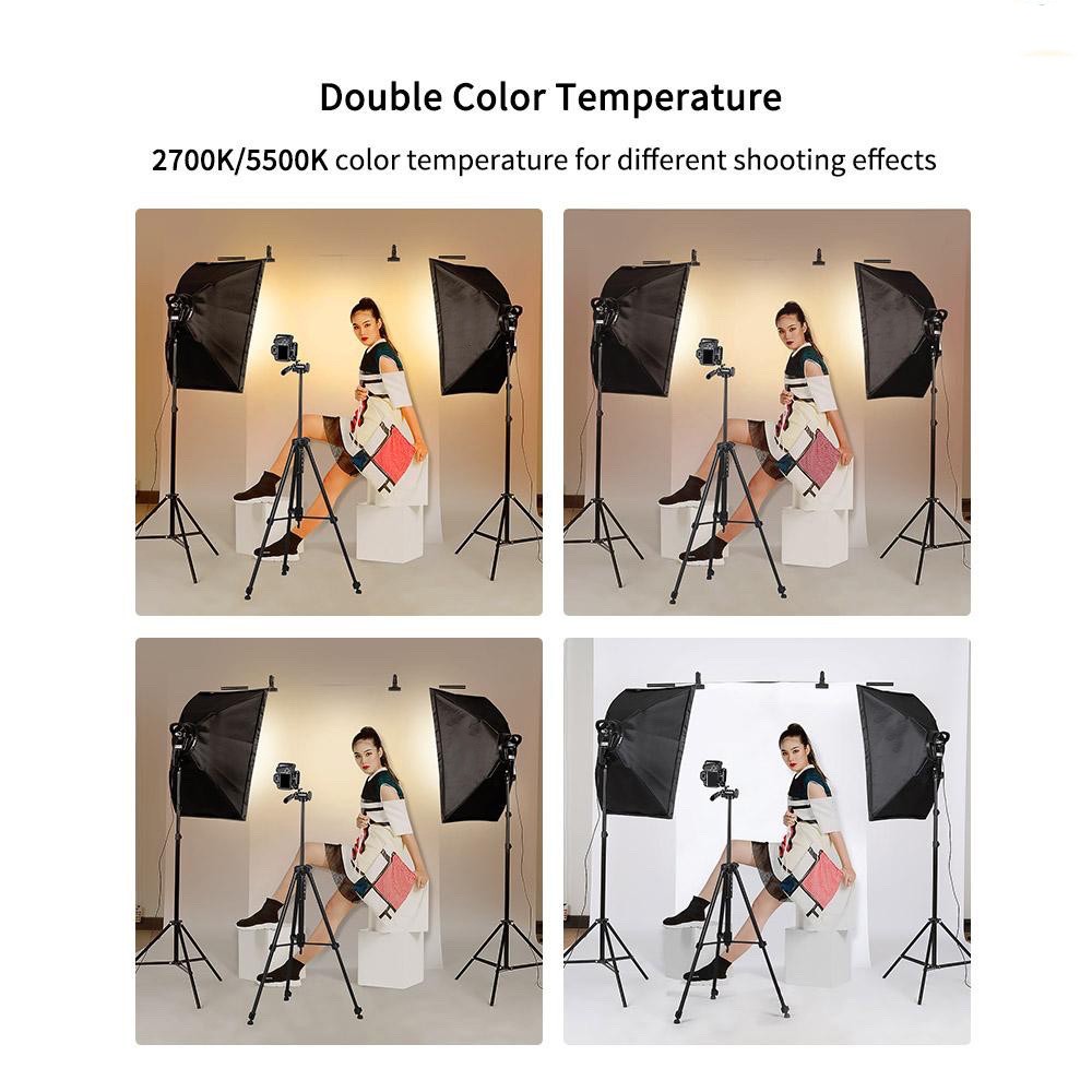 Refutuna Studio videography Photography Set Softbox Bi Color LED Light Kit 120W Temperature 2700K/5500K Refutuna Studio videography Photography Set Softbox Bi Color LED Light Kit 120W Temperature 2700K/5500K