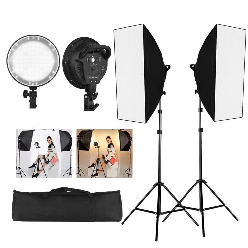 Refutuna Studio videography Photography  Set Softbox Bi Color LED Light Kit 120W Temperature 2700K/5500K