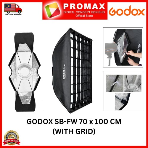 Godox SB-FW SB-BW 70X100CM With Grid Honeycomb Softbox Bowens Mount (100% ORIGINAL GODOX MALAYSIA)