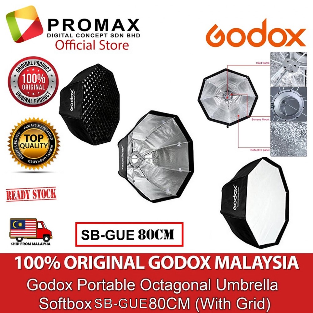 GODOX SB-UE SB-GUE Grid Bowens Softbox 80cm 100% Original GODOX GODOX SB-UE SB-GUE Grid Bowens Softbox 80cm 100% Original GODOX
