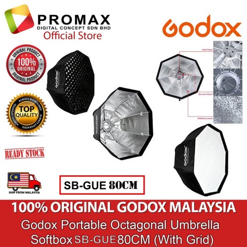 GODOX SB-UE SB-GUE Grid Bowens Softbox 80cm 100% Original GODOX