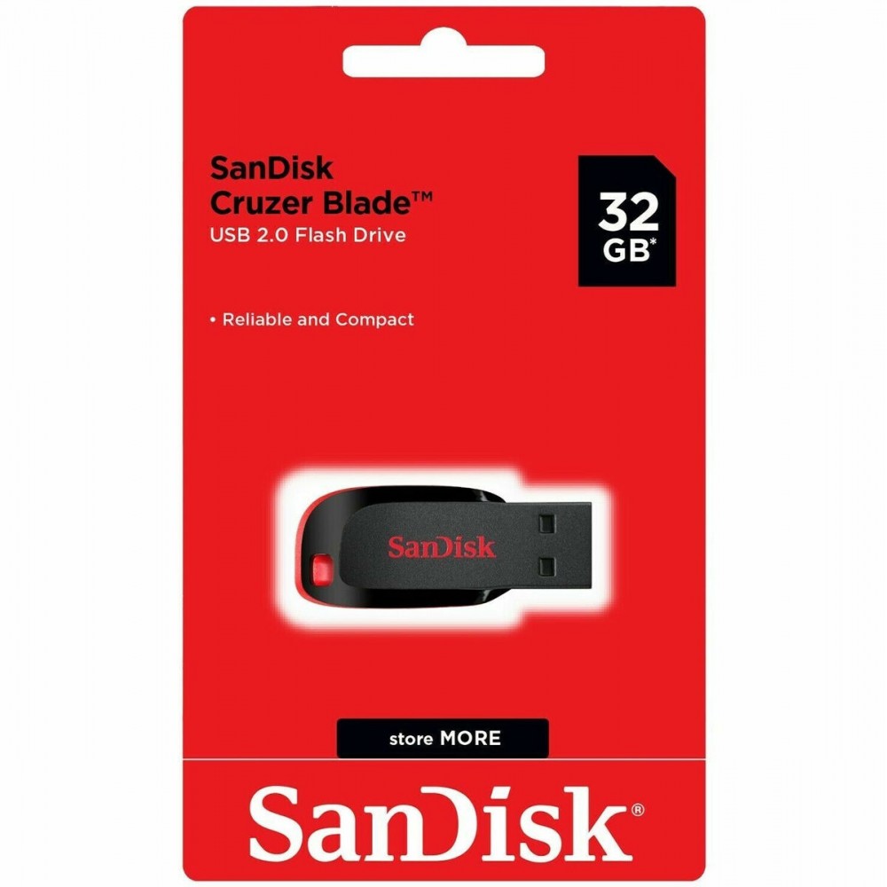 Sandisk Cruzer Blade USB 2.0 32GB 64GB 128GB Pendrive Sandisk Cruzer Blade USB 2.0 32GB 64GB 128GB Pendrive