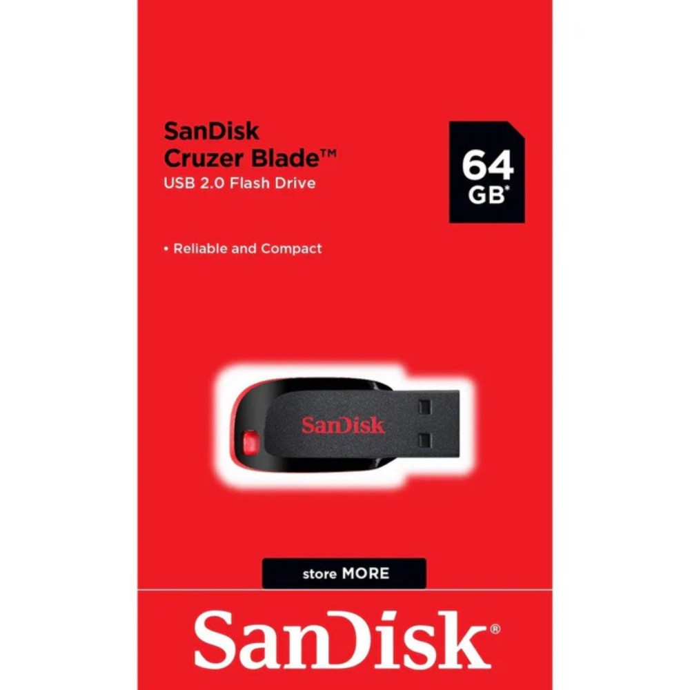 Sandisk Cruzer Blade USB 2.0 32GB 64GB 128GB Pendrive Sandisk Cruzer Blade USB 2.0 32GB 64GB 128GB Pendrive