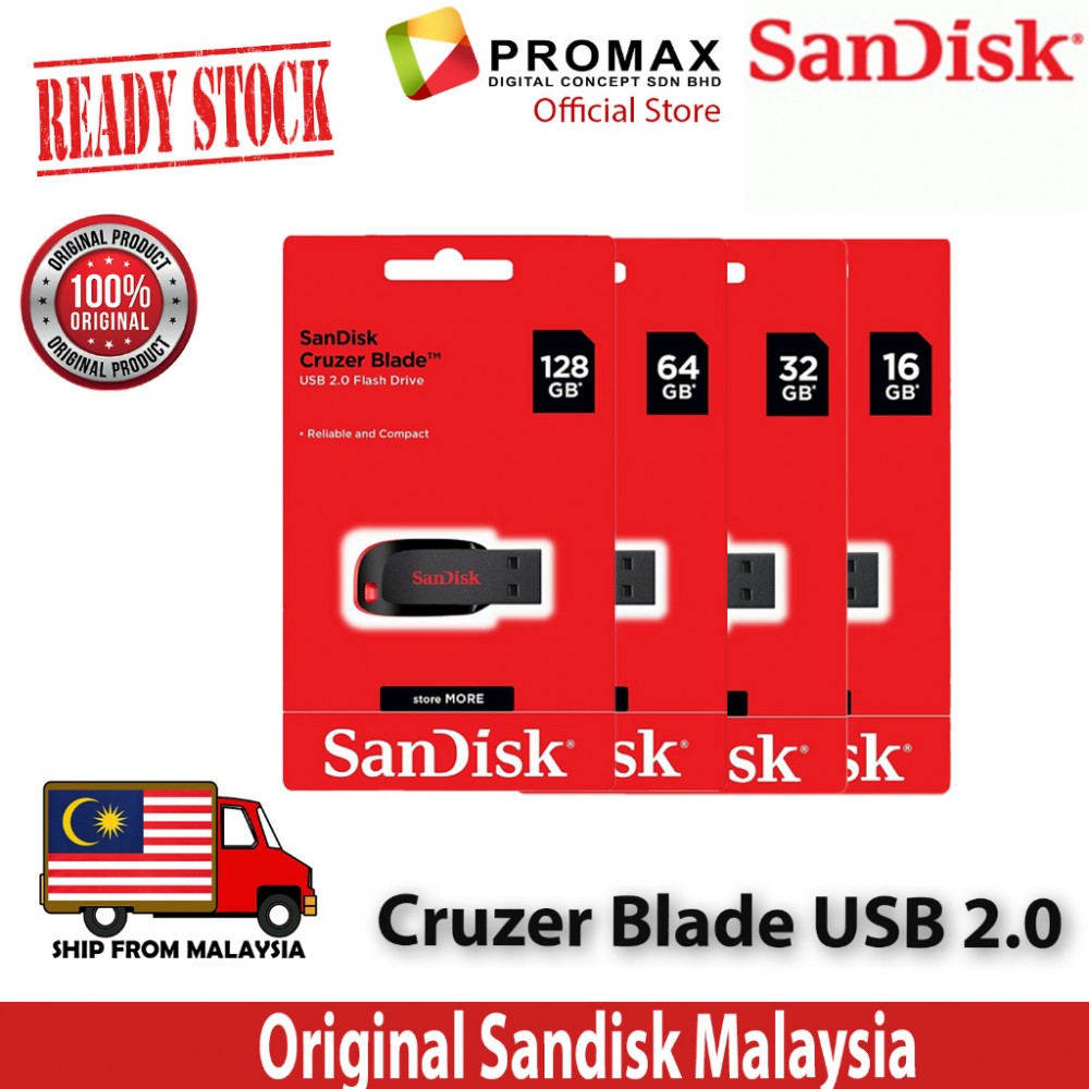 Sandisk Cruzer Blade USB 2.0 32GB 64GB 128GB Pendrive Sandisk Cruzer Blade USB 2.0 32GB 64GB 128GB Pendrive