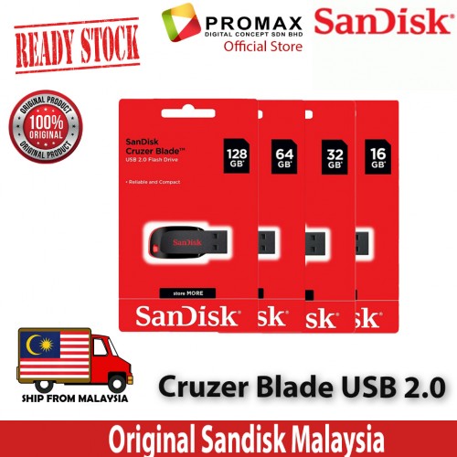  Sandisk Cruzer Blade USB 2.0  32GB 64GB 128GB Pendrive