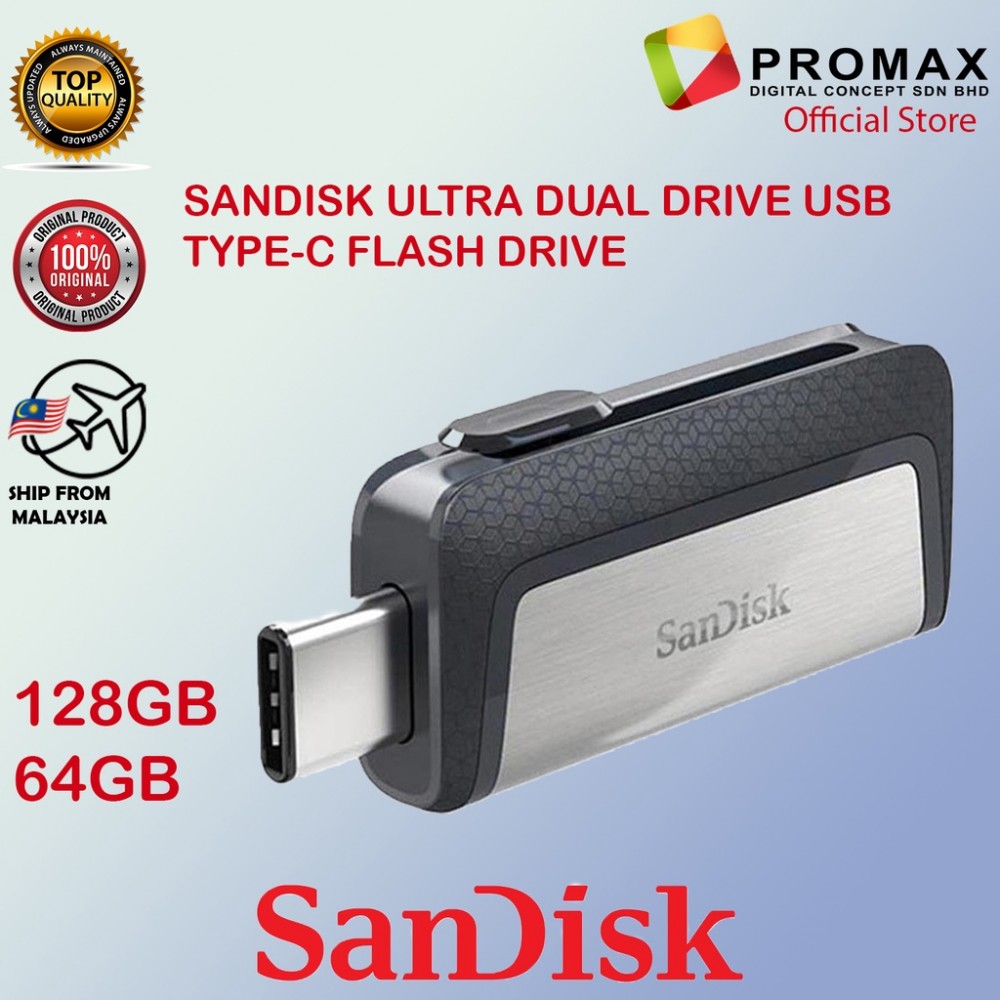 SANDISK ULTRA DUAL DRIVE OTG USB TYPE-C 64GB 128GB FLASH DRIVE FOR ANDROID MOBILE & PC SANDISK ULTRA DUAL DRIVE OTG USB TYPE-C 64GB 128GB FLASH DRIVE FOR ANDROID MOBILE & PC