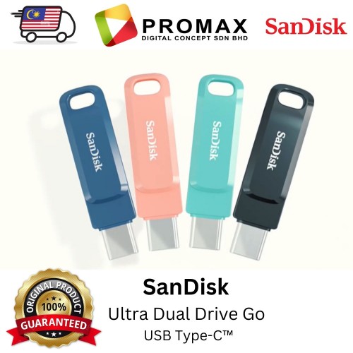 SanDisk Ultra Dual Drive Go TYPE-C USB 3.1 3.2 pendrive (32GB/64GB/128GB/256GB) Random Colours