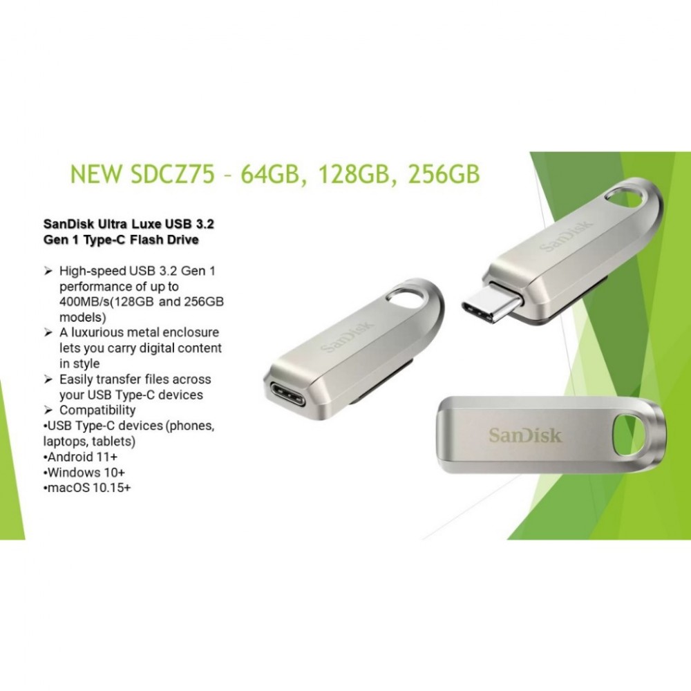 SanDisk Ultra Dual Drive Luxe TYPE-C USB 3.1 3.2 pendrive (32GB/64GB/128GB/256GB) Random Colours SanDisk Ultra Dual Drive Luxe TYPE-C USB 3.1 3.2 pendrive (32GB/64GB/128GB/256GB) Random Colours