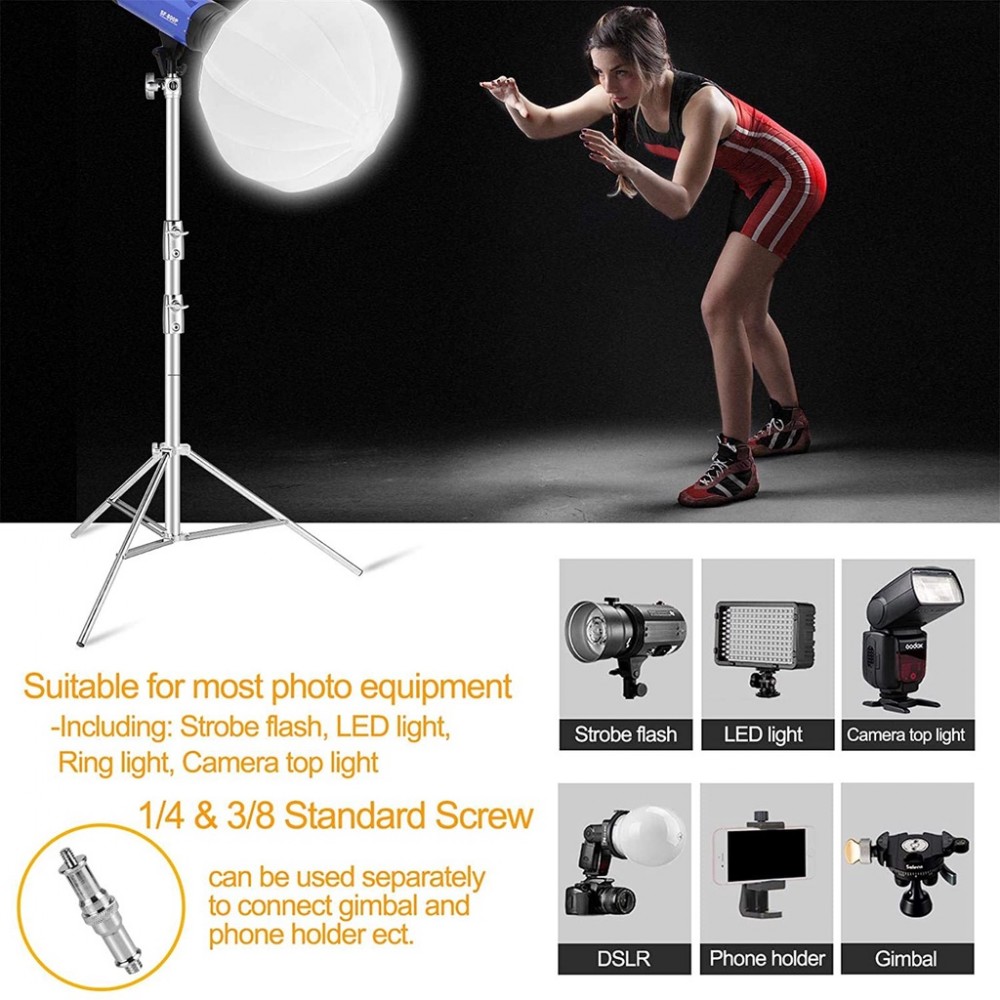 Stainless Steel 2.8 meter Heavy Duty Light Stand + telescopic boom arm for Studio Stainless Steel 2.8 meter Heavy Duty Light Stand + telescopic boom arm for Studio