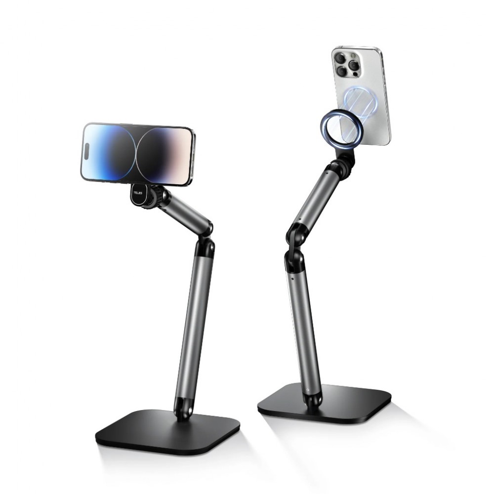 TELESIN P3-DS-01 P3-DS-02 Mobile Video Live Streaming Desktop Magnetic Stand Clamping Stand with Magsafe for Phones Live TELESIN P3-DS-01 P3-DS-02 Mobile Video Live Streaming Desktop Magnetic Stand Clamping Stand with Magsafe for Phones Live