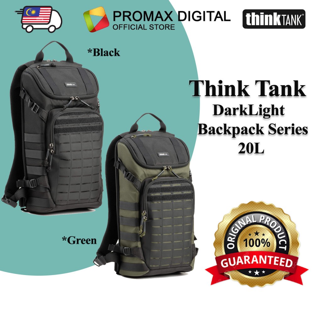 Think Tank Photo DarkLight Backpack (Black, Montane Green 20L) Think Tank Photo DarkLight Backpack (Black, Montane Green 20L)