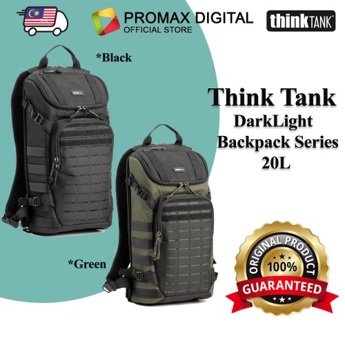 Think Tank Photo DarkLight Backpack (Black, Montane Green 20L)