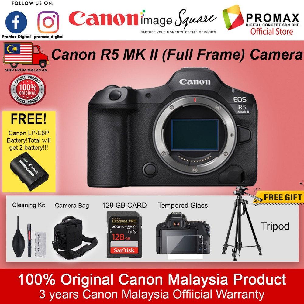Canon EOS R5 MKII BODY Full Frame Mirrorless Camera - R5II R5 II R5 MARK II 100% Original Canon EOS R5 MKII BODY Full Frame Mirrorless Camera - R5II R5 II R5 MARK II 100% Original