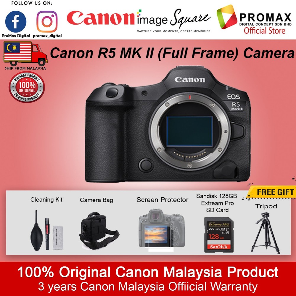 Canon EOS R5 MKII BODY Full Frame Mirrorless Camera - R5II R5 II R5 MARK II 100% Original Canon EOS R5 MKII BODY Full Frame Mirrorless Camera - R5II R5 II R5 MARK II 100% Original