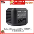 Godox AC Adapter AC26 for AD600Pro and AD600Pro II Outdoor Flash 100% Original GODOX Godox AC Adapter AC26 for AD600Pro and AD600Pro II Outdoor Flash 100% Original GODOX
