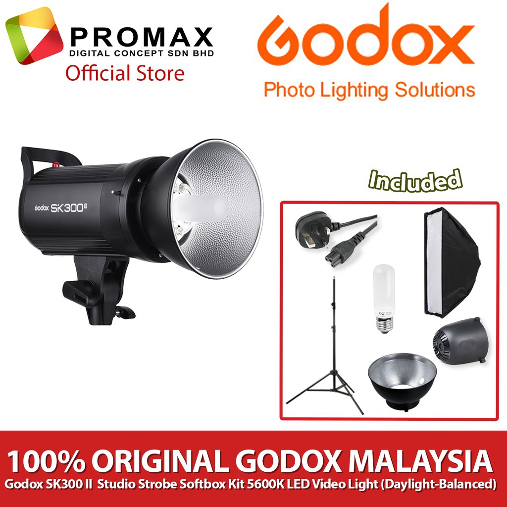 Godox-SK300II-SK300-II-SK-300II-Professional-300Ws-Studio-Flash-Strobe-Light-Built-in-24G-Wireless-X